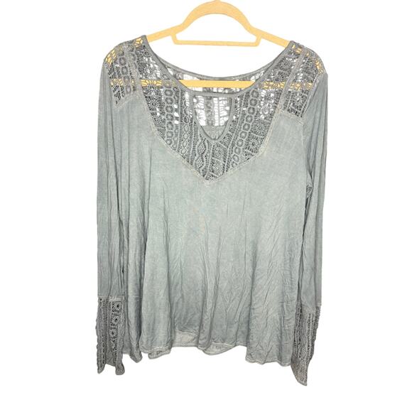 POL Crocheted Long Sleeve Top Women's Size L - Picture 1 of 4